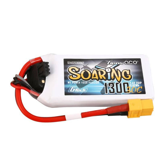 Batterie Gens Ace G-Tech Soaring 1300mAh 7,4V 30C 2S1P XT60
