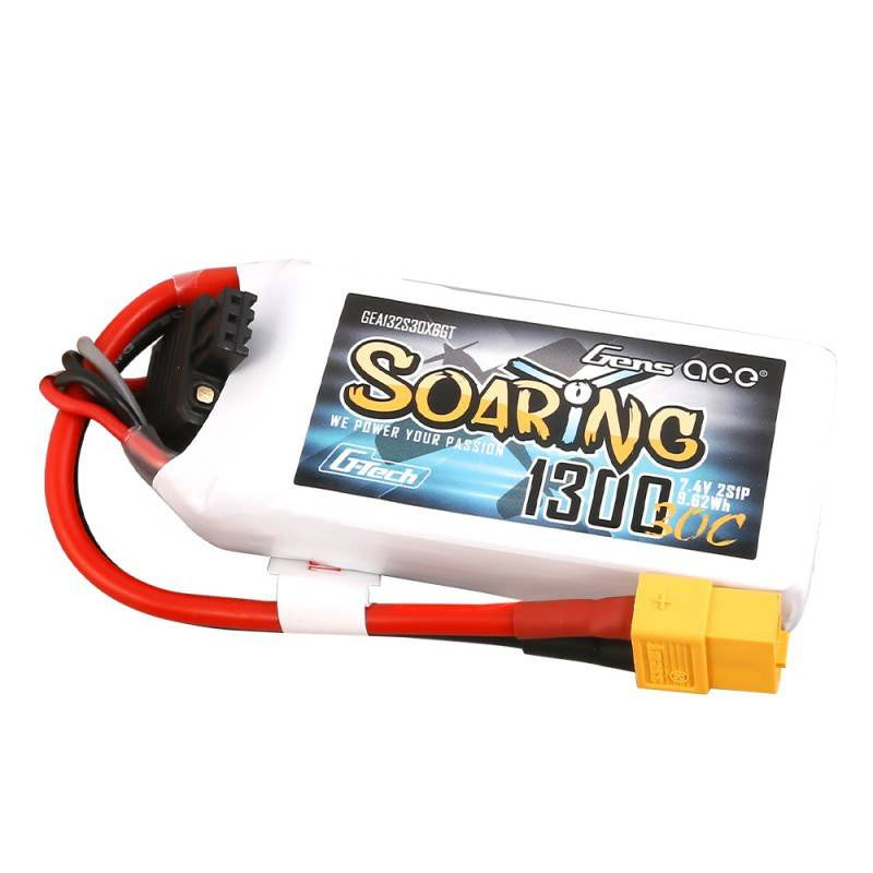 Batterie Gens Ace G-Tech Soaring 1300mAh 7,4V 30C 2S1P XT60