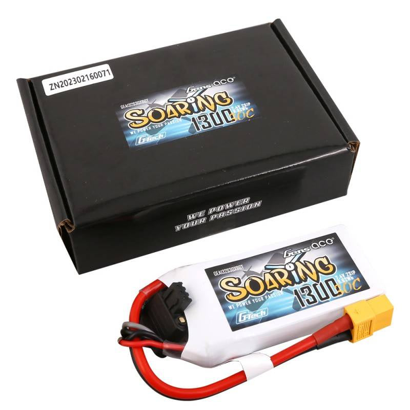 Batterie Gens Ace G-Tech Soaring 1300mAh 7,4V 30C 2S1P XT60
