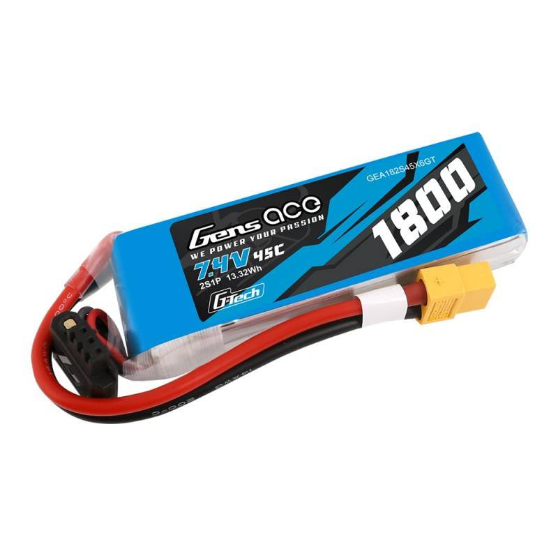 GensAce G-Tech LiPo 1800mAh 7.4V 45C 2S1P XT60 Battery - Product Image 2