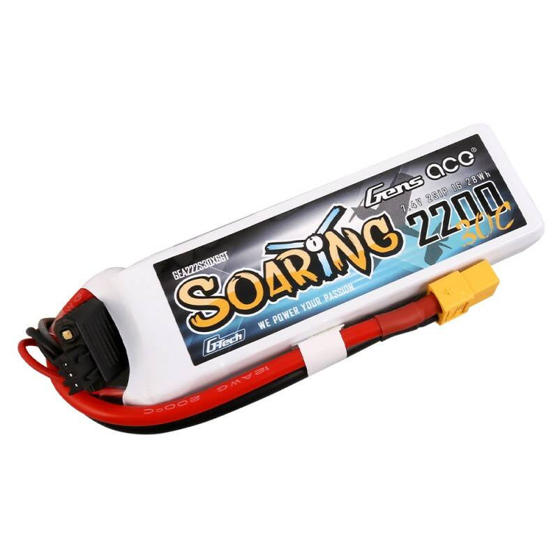 Gens Ace G-Tech Soaring 2200mAh 7.4V 30C 2S1P XT60 Battery - Product Image 3