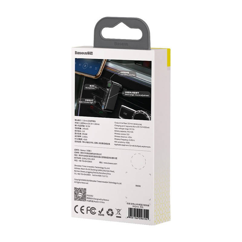 Baseus Qiyin AUX Car Bluetooth Receiver Black - Product Image 8