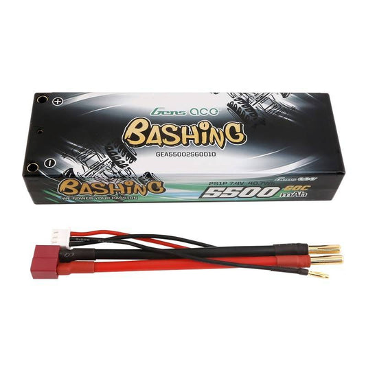 Akku Lipo Gens ace 5500mAh 2S 7,4V 60C HardCase RC 10# Auto mit T-Stecker
