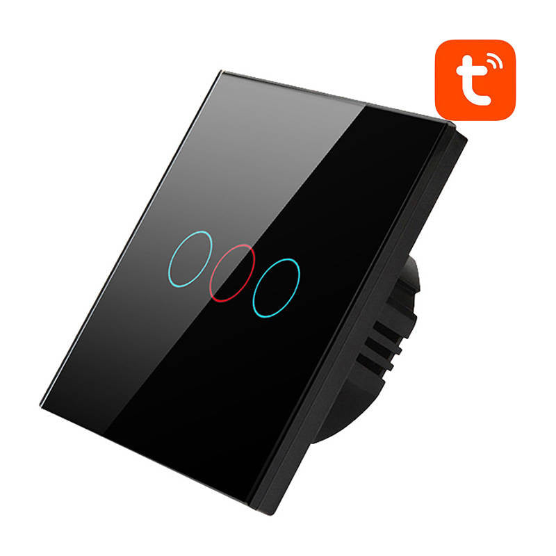 Smart Light Switch WiFi Avatto TS02-EU-B3 3 Way TUYA (black) - Product Image 3