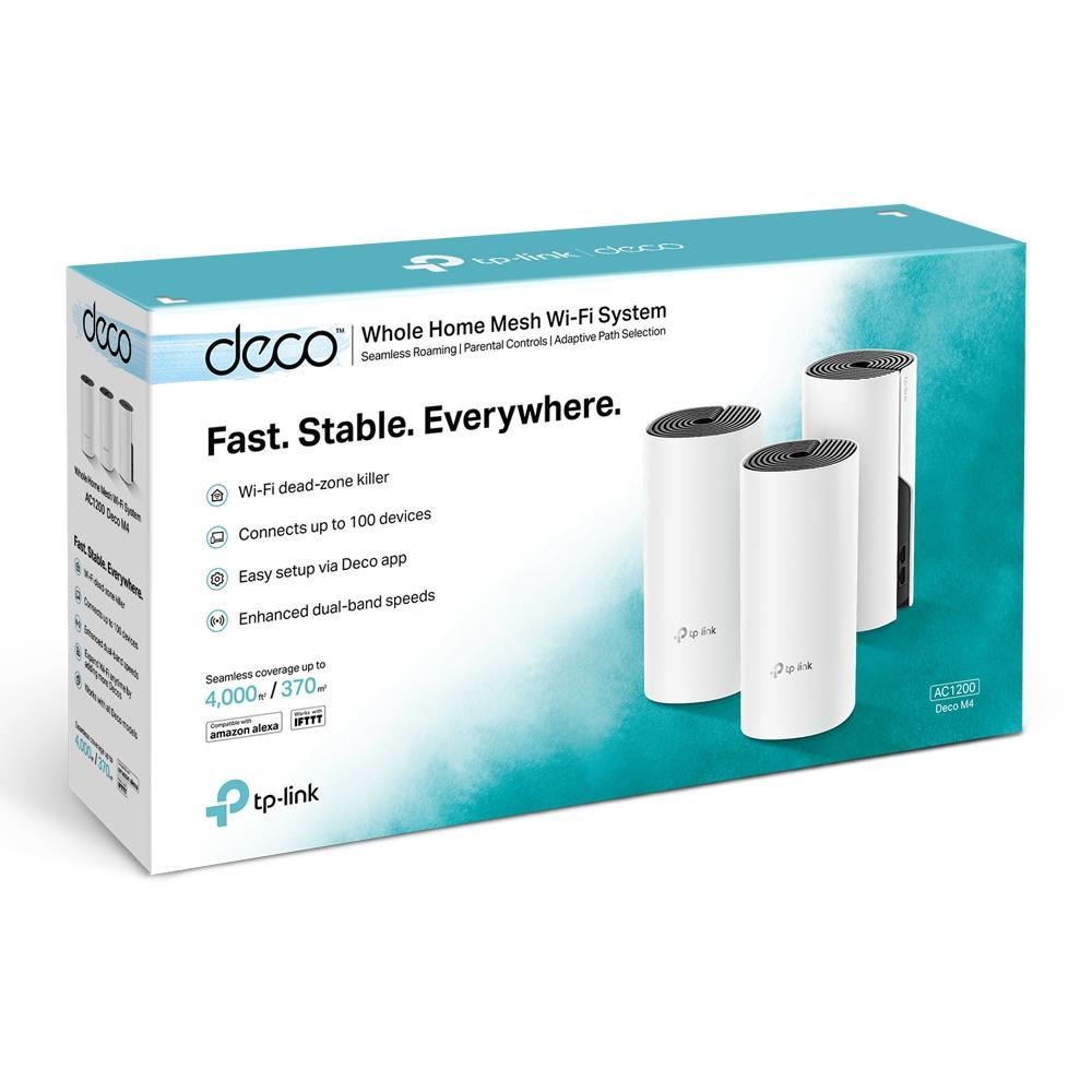 Wireless Router TP-LINK Wireless Router 3-pack 1200 Mbps Mesh DECOM4(3-PACK)