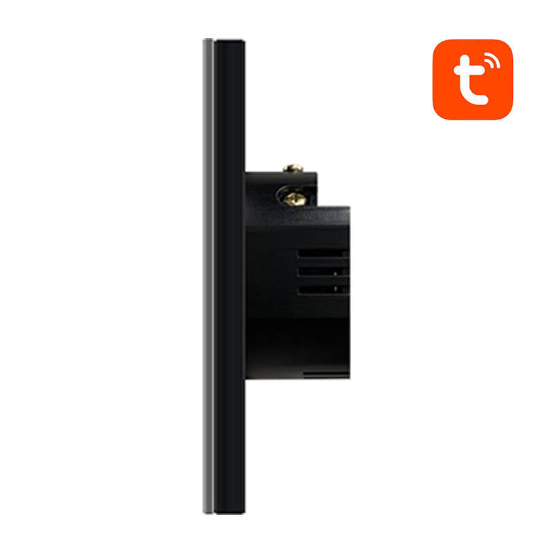 Smart Light Switch ZigBee Avatto LZTS02-EU-B2 2 Way No Neutral TUYA (black) - Product Image 3