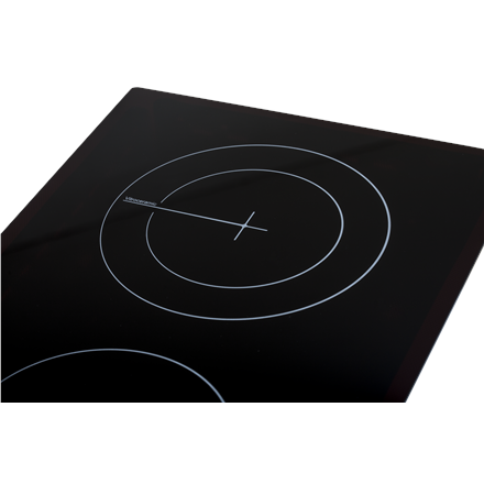 Simfer | Hob | H3.020.DEBSP | Vitroceramic | Number of burners/cooking zones 2 | Touch | Black