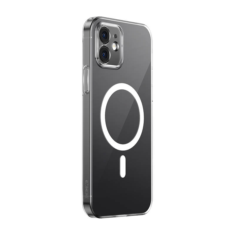 Phone case Baseus Magnetic Crystal Clear for iPhone 12 (transparent) with all-tempered-glass screen protector and cleaning kit - Product Image 3