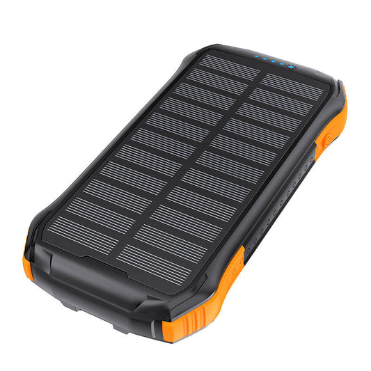 Choetech B659 Solar power bank with inductive charging 2x USB 10000mAh Qi 5W (black-orange) - Product Image 1