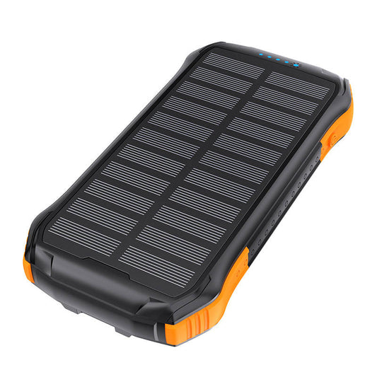 Choetech B658 Solar power bank 2x USB 10000mAh Qi 5W (black-orange) - Product Image 1