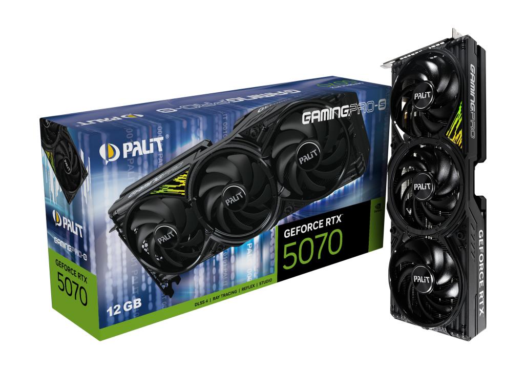 Graphics Card PALIT NVIDIA GeForce RTX 5070 Ti 16 GB GDDR7 256 bit PCIE 5.0 16x GPU 2295 MHz Triple slot Fansink NE7507T019T2-GB2031U