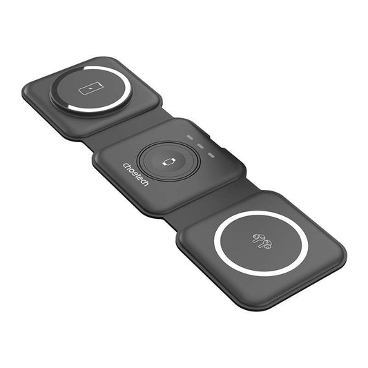 Choetech T588-F 3in1 Magnetic Wireless Charger 15W (black) - Product Image 1