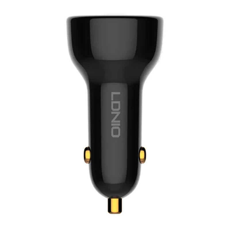LDNIO C101 Car Charger, USB + USB-C, 100W + USB-C to USB-C Cable (Black) - Product Image 3