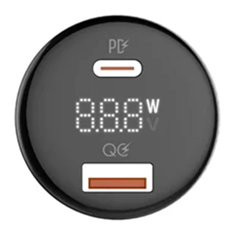 LDNIO C101 Car Charger, USB + USB-C, 100W + USB-C to USB-C Cable (Black) - Product Image 4