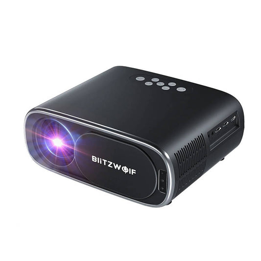 BlitzWolf BW-V4 1080p LED-Beamer/Projektor, WLAN + Bluetooth (schwarz)
