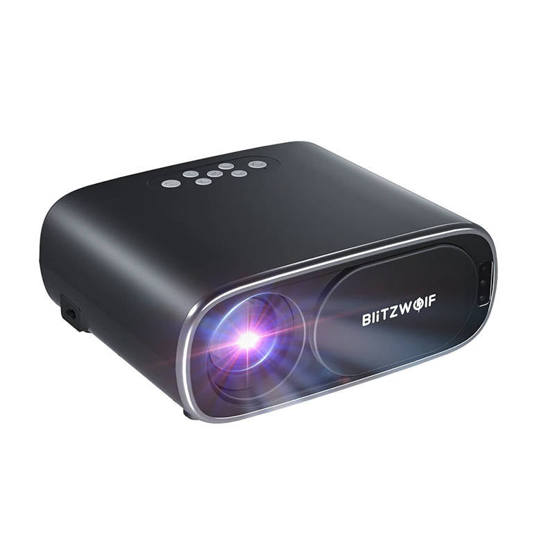 BlitzWolf BW-V4 1080p LED-Beamer/Projektor, WLAN + Bluetooth (schwarz)