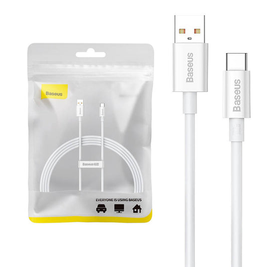 Cable USB do USB-C Baseus Superior 100W 1.5m (white) - Product Image 1
