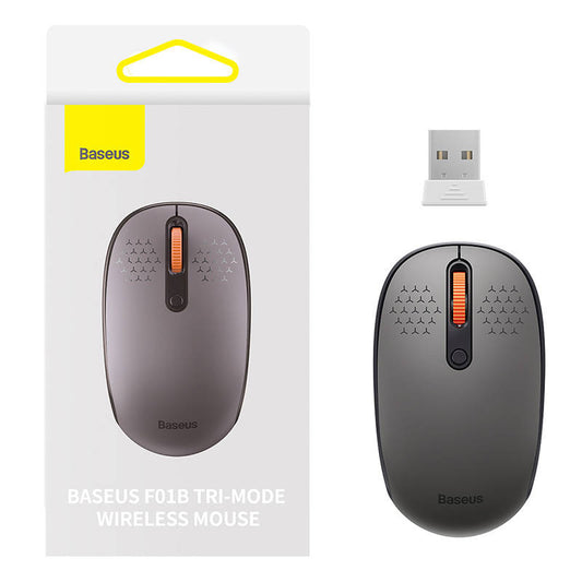 Wireless mouse Baseus F01B Tri-mode 2.4G BT 5.0 1600 DPI (frosted grey) - Product Image 1