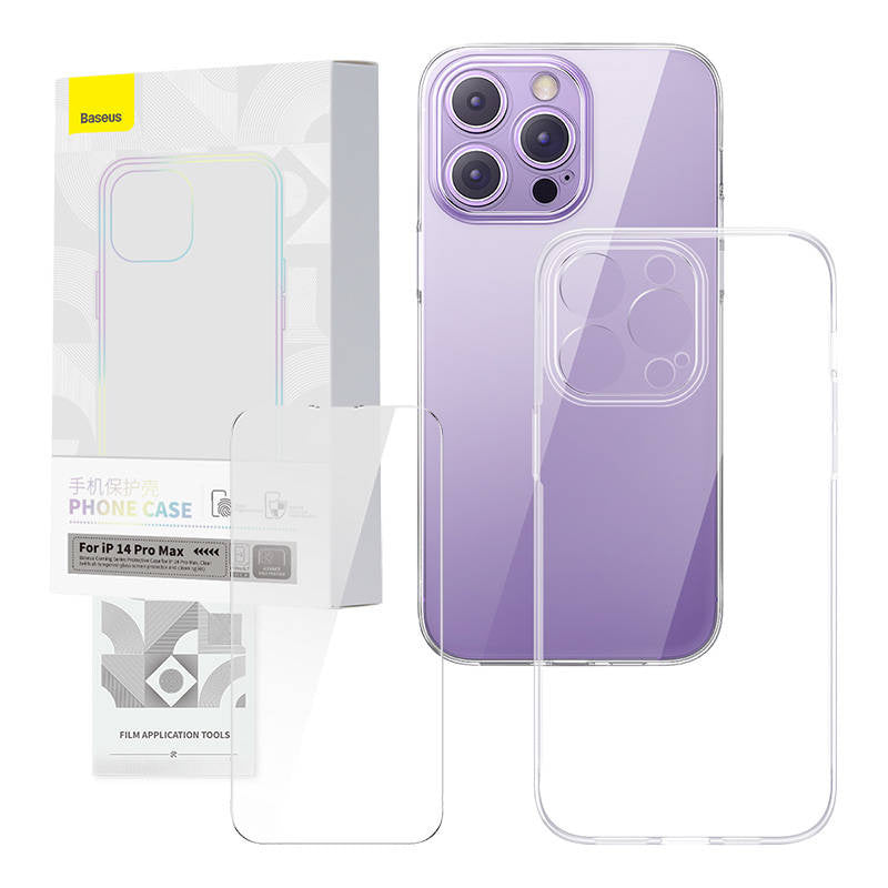 Transparent Case and Tempered Glass set Baseus Corning for iPhone 14 Pro Max - Product Image 1