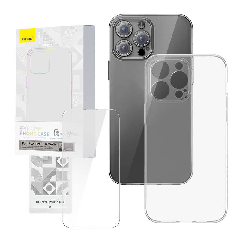 Transparent Case and Tempered Glass set Baseus Corning for iPhone 14 Pro - Product Image 1