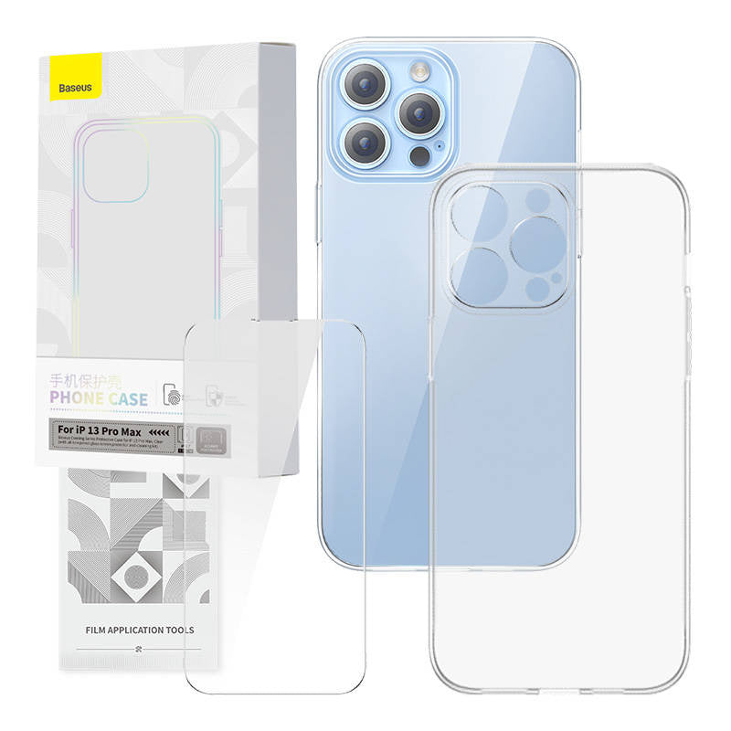 Transparent Case and Tempered Glass set Baseus Corning for iPhone 13 Pro Max - Product Image 1