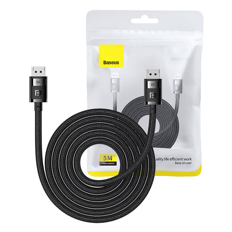DP 8K to DP 8K cable Baseus High Definition 5m (black) - Product Image 1