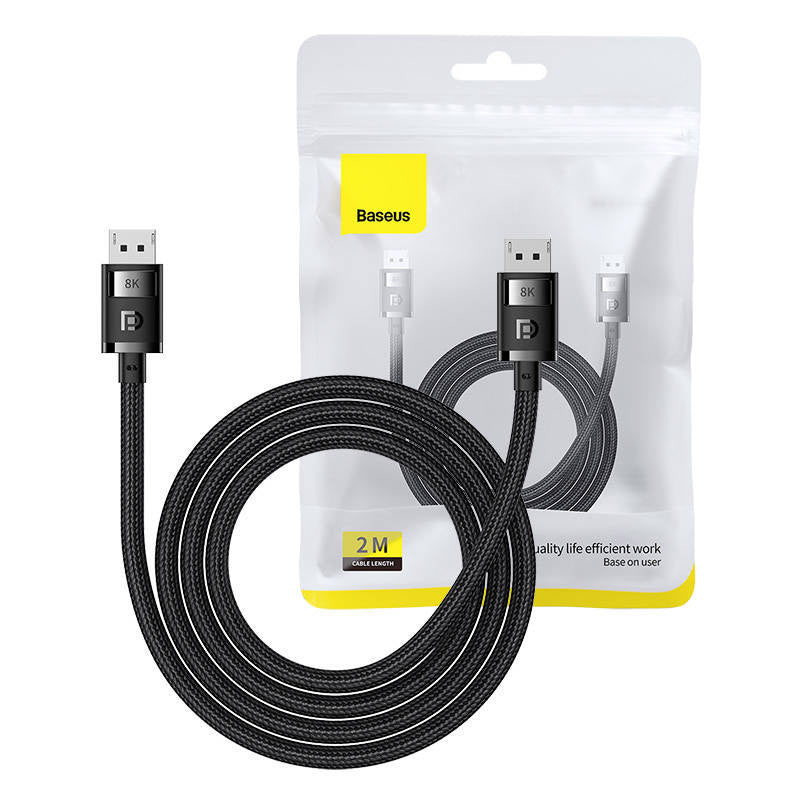 DP 8K to DP 8K cable Baseus High Definition 2m (black) - Product Image 1