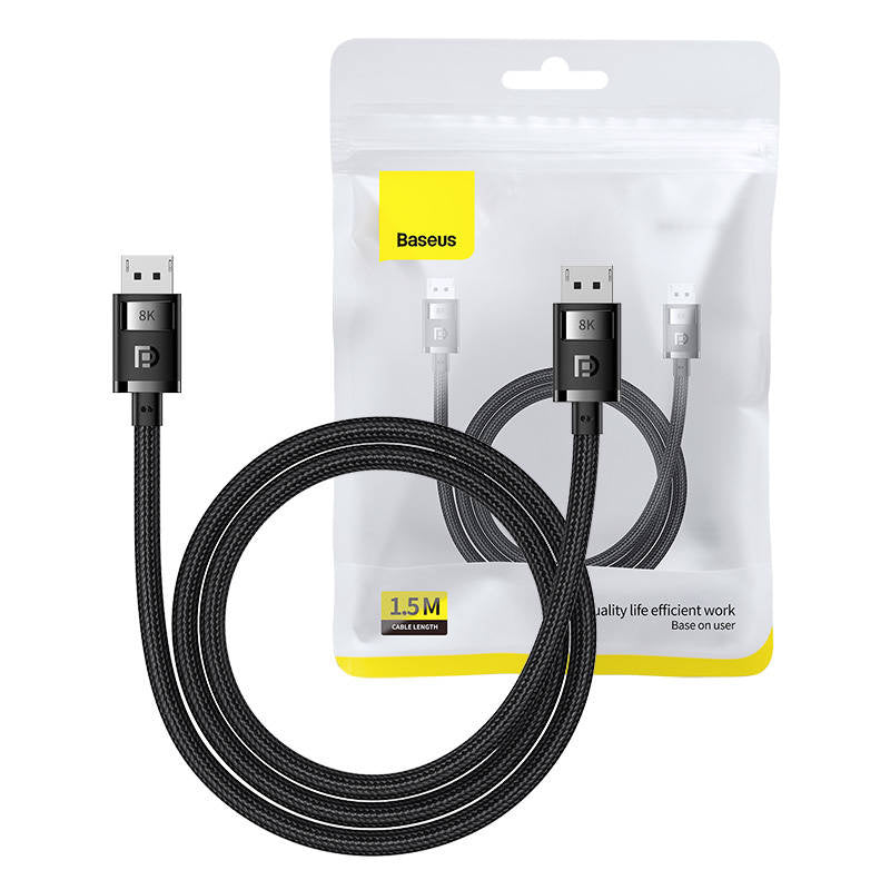 DP 8K to DP 8K cable Baseus High Definition 1.5 m (black) - Product Image 1
