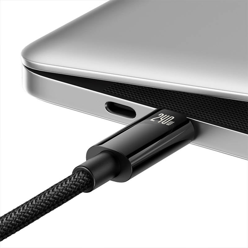 USB-C to USB-C cable Baseus Tungsten Gold 240W 3m (black) - Product Image 4