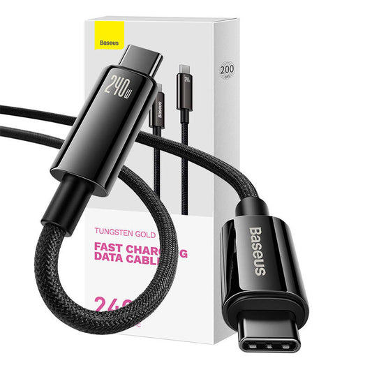 USB-C to USB-C cable Baseus Tungsten Gold 240W 2 m (black) - Product Image 1