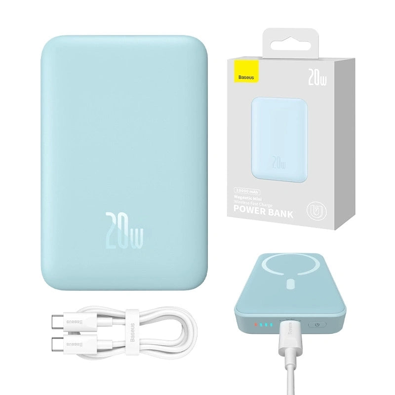 Powerbank Baseus Magnetic Mini 10000mAh, USB-C  20W MagSafe (blue) - Product Image 11
