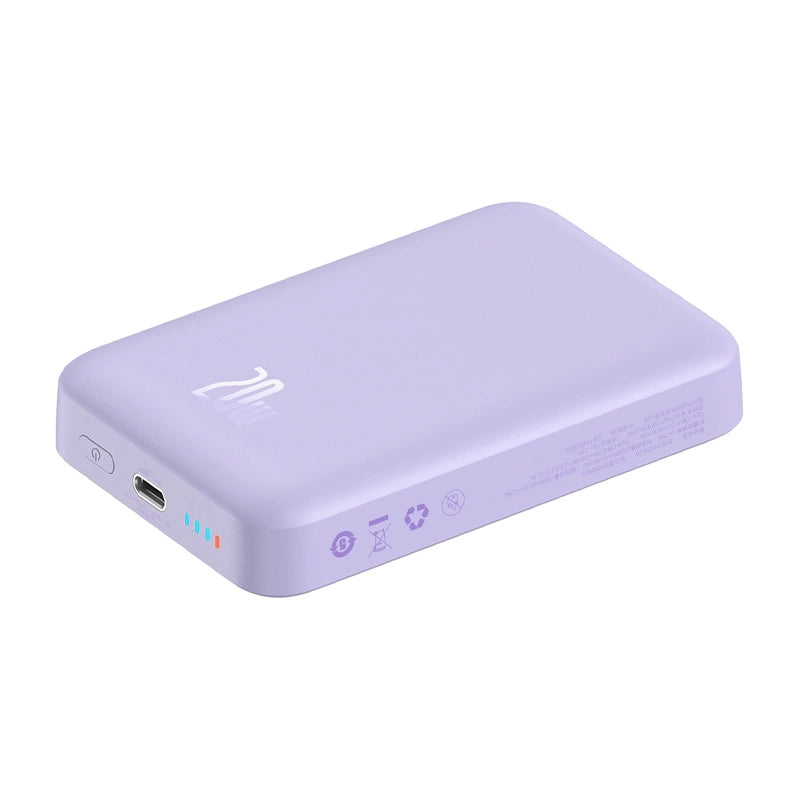 Powerbank Baseus Magnetic Mini 10000mAh, USB-C  20W MagSafe (purple) - Product Image 7