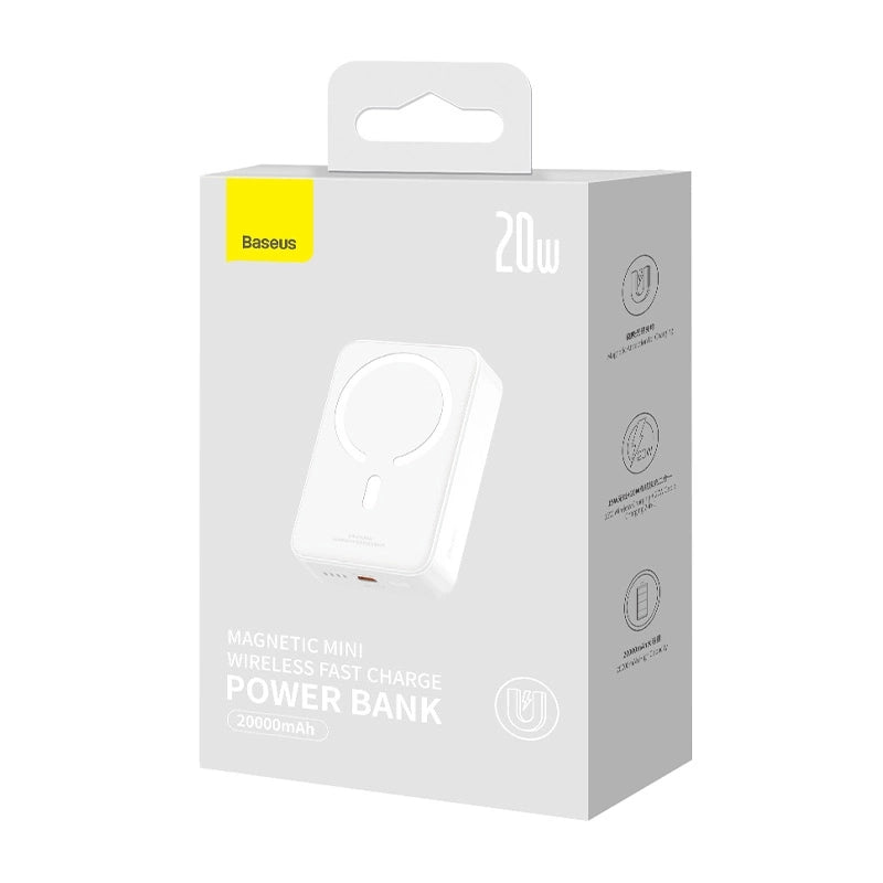 Powerbank Baseus Magnetic Mini 20000mAh, USB-C 20W MagSafe (white) - Product Image 7