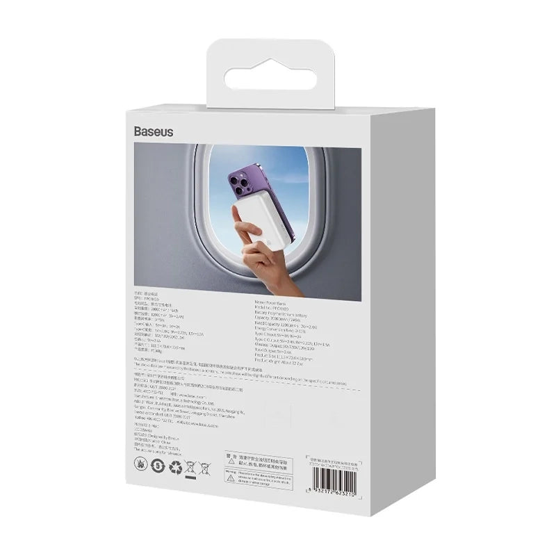 Powerbank Baseus Magnetic Mini 20000mAh, USB-C 20W MagSafe (white) - Product Image 8