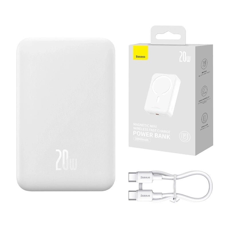 Powerbank Baseus Magnetic Mini 20000mAh, USB-C 20W MagSafe (white) - Product Image 9