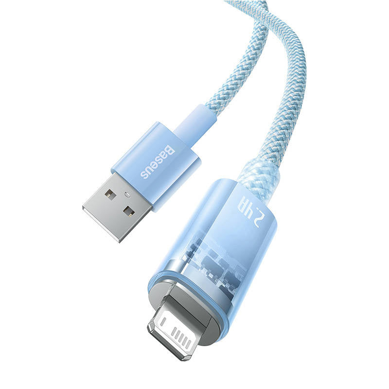 Fast Charging Cable Baseus Explorer USB to Lightning 2.4A 1M (blue) - Product Image 4