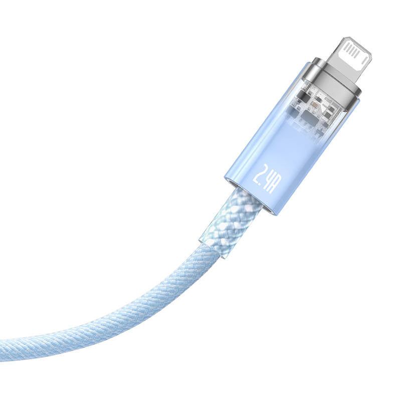 Fast Charging Cable Baseus Explorer USB to Lightning 2.4A 1M (blue) - Product Image 5