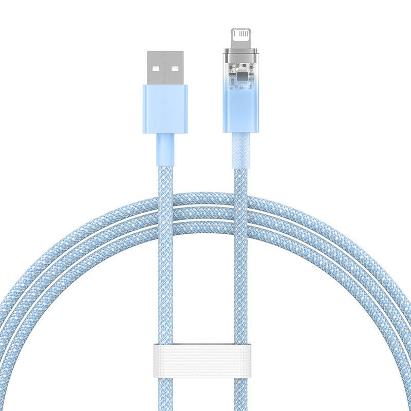 Fast Charging Cable Baseus Explorer USB to Lightning 2.4A 1M (blue) - Product Image 3
