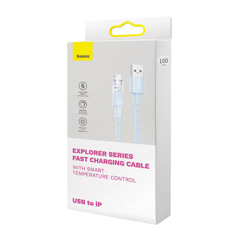 Fast Charging Cable Baseus Explorer USB to Lightning 2.4A 1M (blue) - Product Image 9