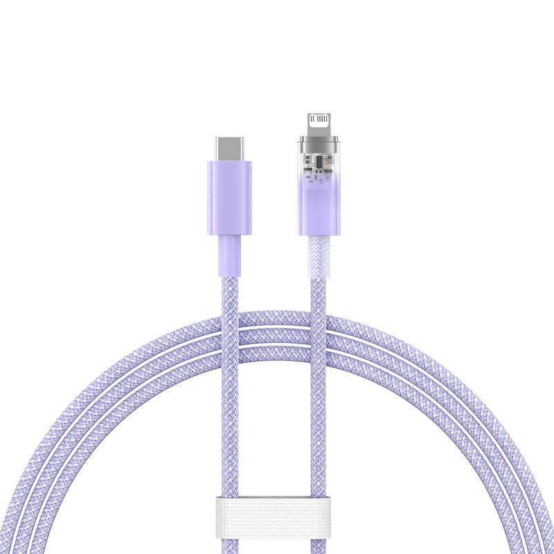 Fast Charging cable Baseus USB-C to Lightning  Explorer Series 1m, 20W (purple) - Product Image 3