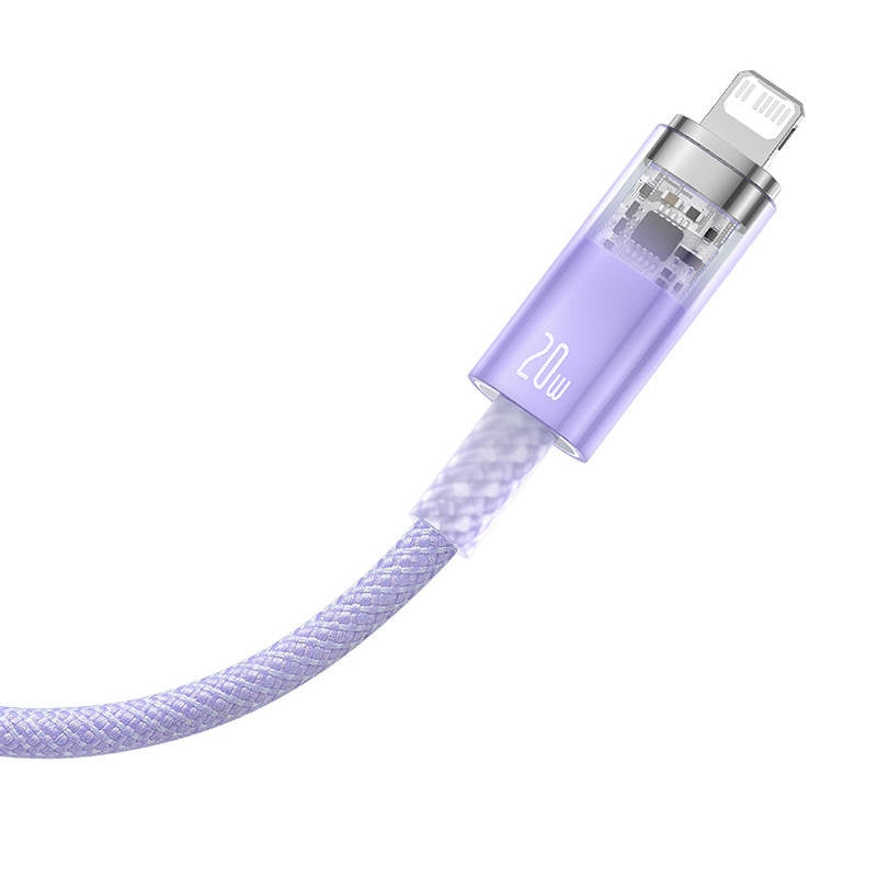 Fast Charging cable Baseus USB-C to Lightning  Explorer Series 1m, 20W (purple) - Product Image 4