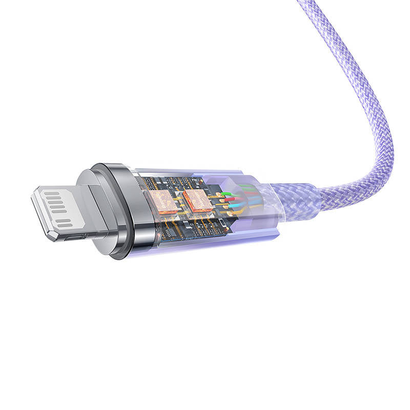 Fast Charging cable Baseus USB-C to Lightning  Explorer Series 1m, 20W (purple) - Product Image 6