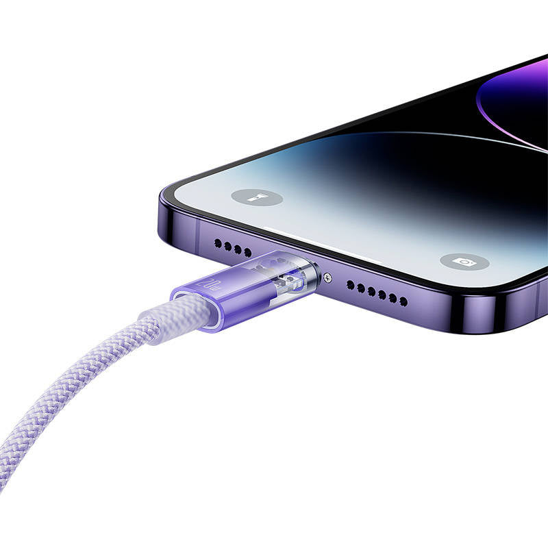 Fast Charging cable Baseus USB-C to Lightning  Explorer Series 1m, 20W (purple) - Product Image 8
