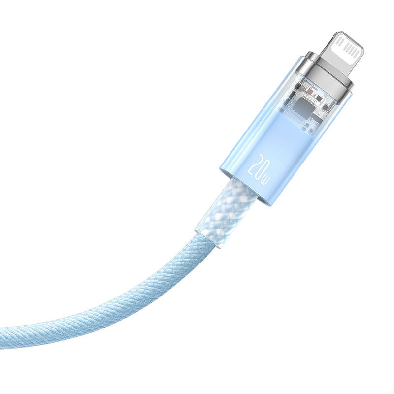 Fast Charging cable Baseus USB-C to Lightning  Explorer Series 1m, 20W (blue) - Product Image 4
