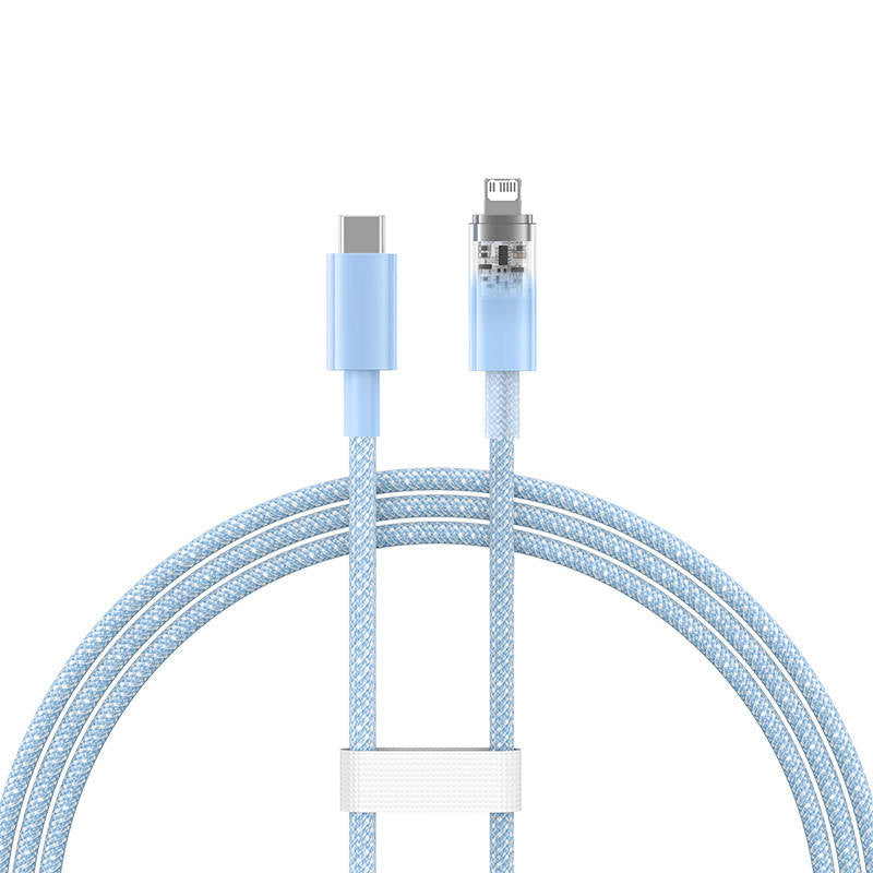 Fast Charging cable Baseus USB-C to Lightning  Explorer Series 1m, 20W (blue) - Product Image 3