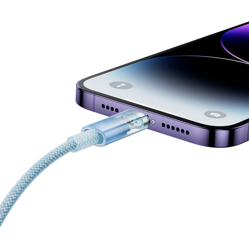 Fast Charging cable Baseus USB-C to Lightning  Explorer Series 1m, 20W (blue) - Product Image 8