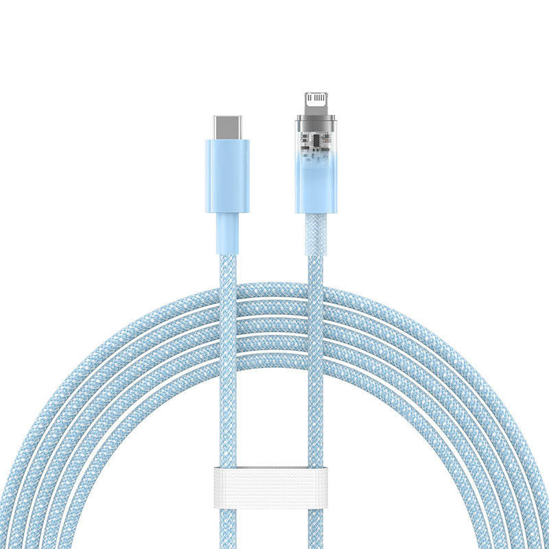 Fast Charging cable Baseus USB-C to Lightning  Explorer Series 2m, 20W (blue) - Product Image 3