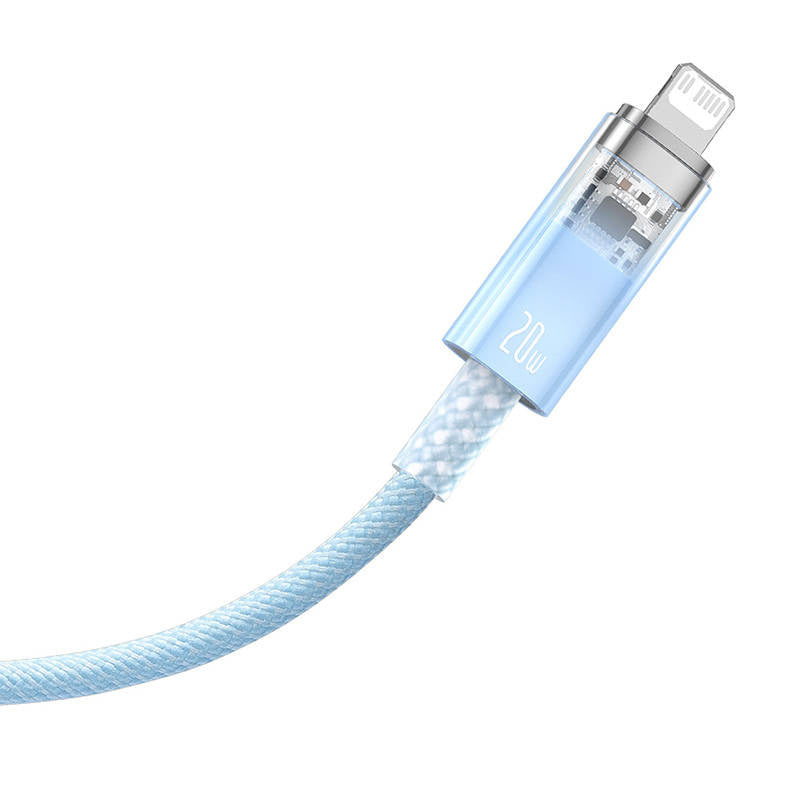 Fast Charging cable Baseus USB-C to Lightning  Explorer Series 2m, 20W (blue) - Product Image 4
