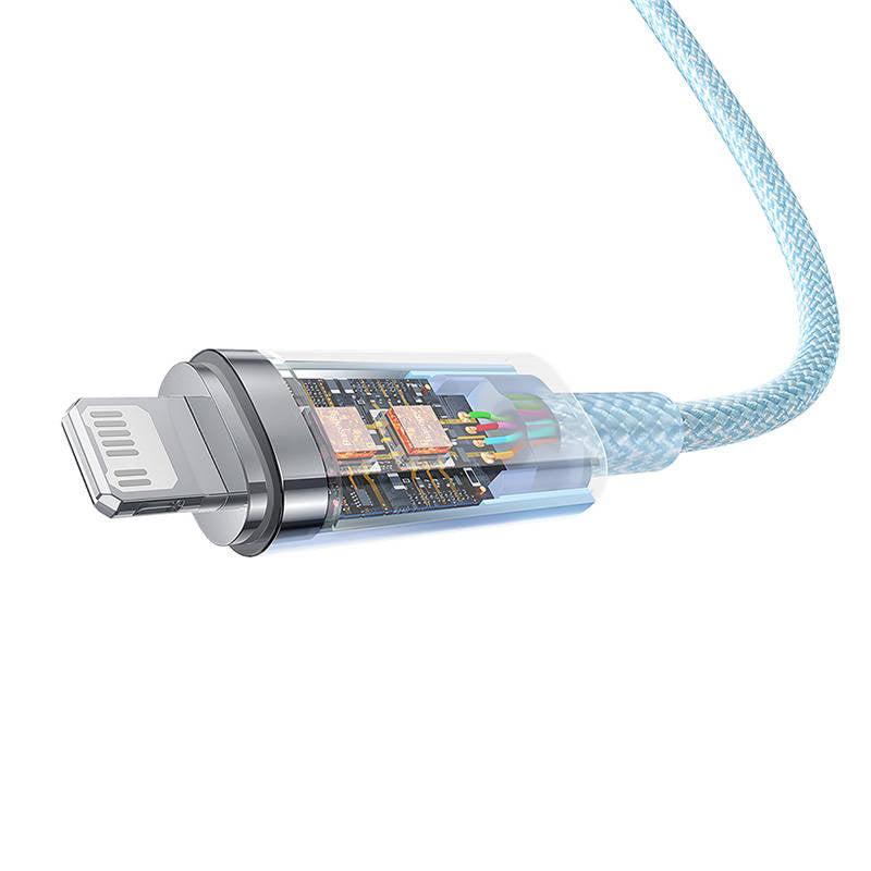 Fast Charging cable Baseus USB-C to Lightning  Explorer Series 2m, 20W (blue) - Product Image 6