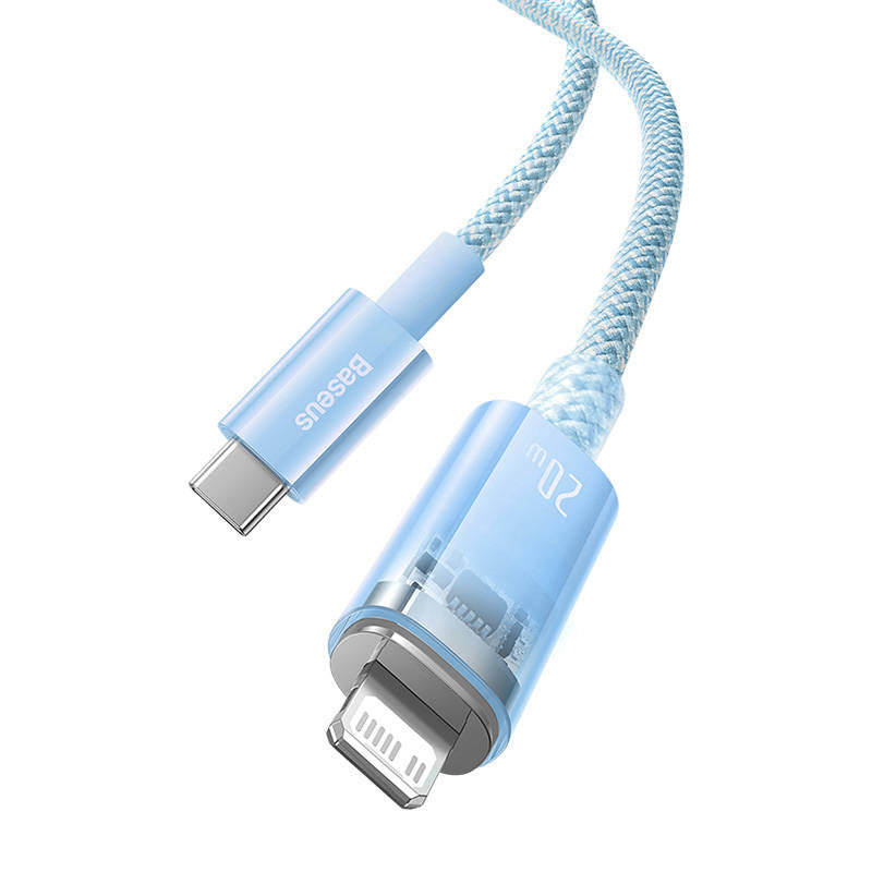 Fast Charging cable Baseus USB-C to Lightning  Explorer Series 2m, 20W (blue) - Product Image 7
